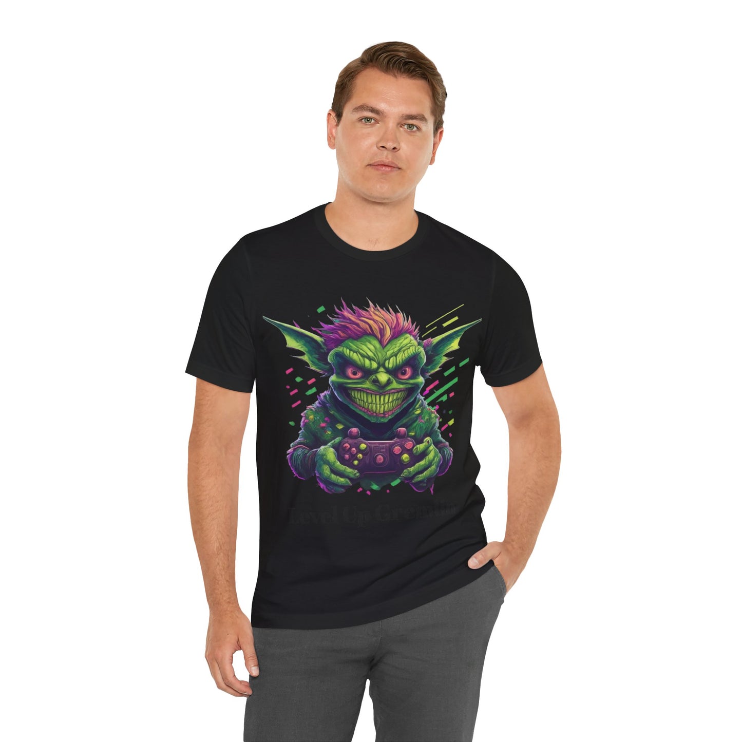 Level Up Gremlin - Unisex Jersey Short Sleeve Tee