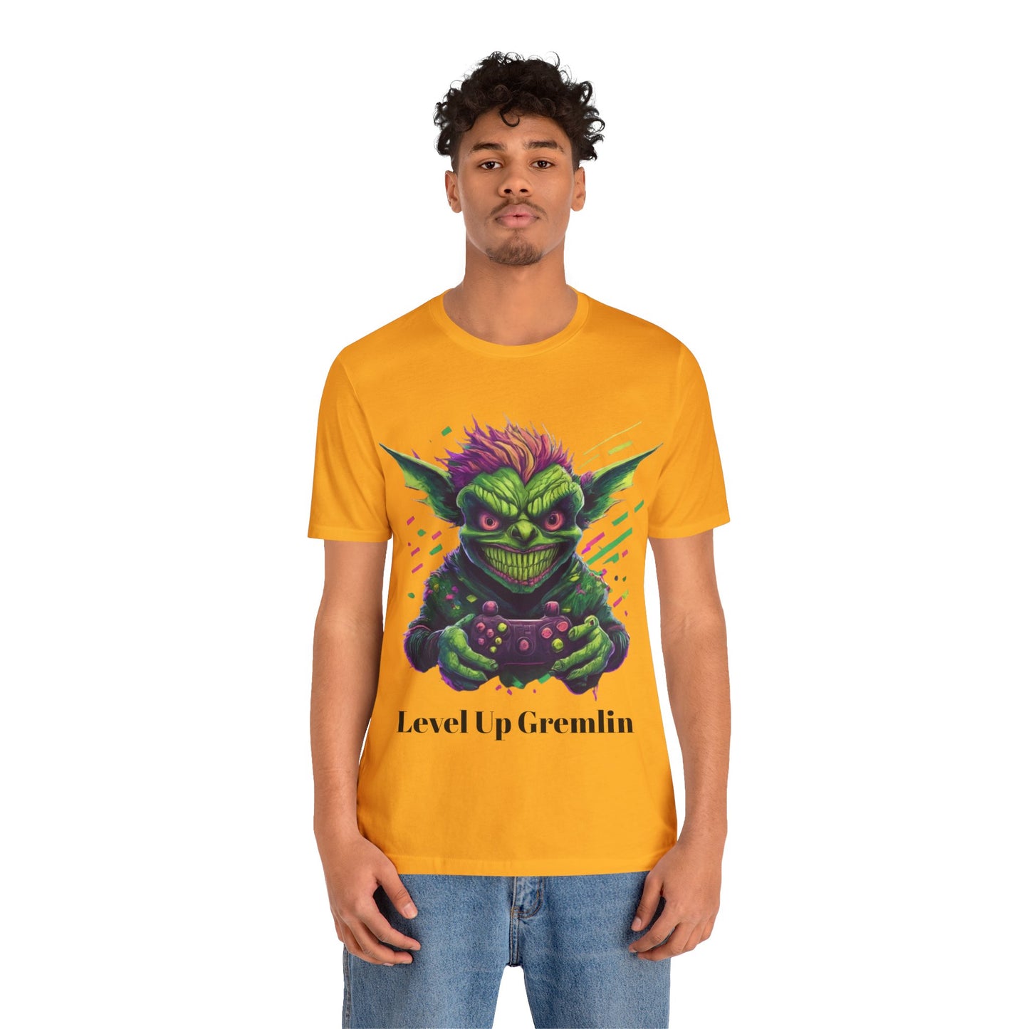 Level Up Gremlin - Unisex Jersey Short Sleeve Tee