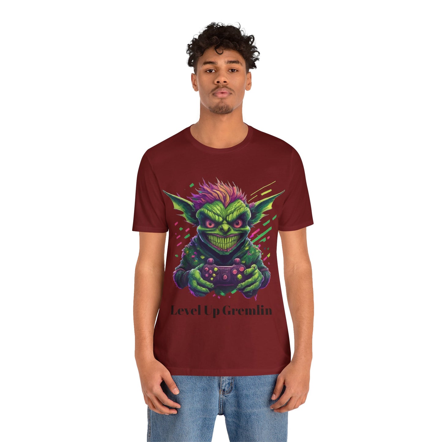 Level Up Gremlin - Unisex Jersey Short Sleeve Tee