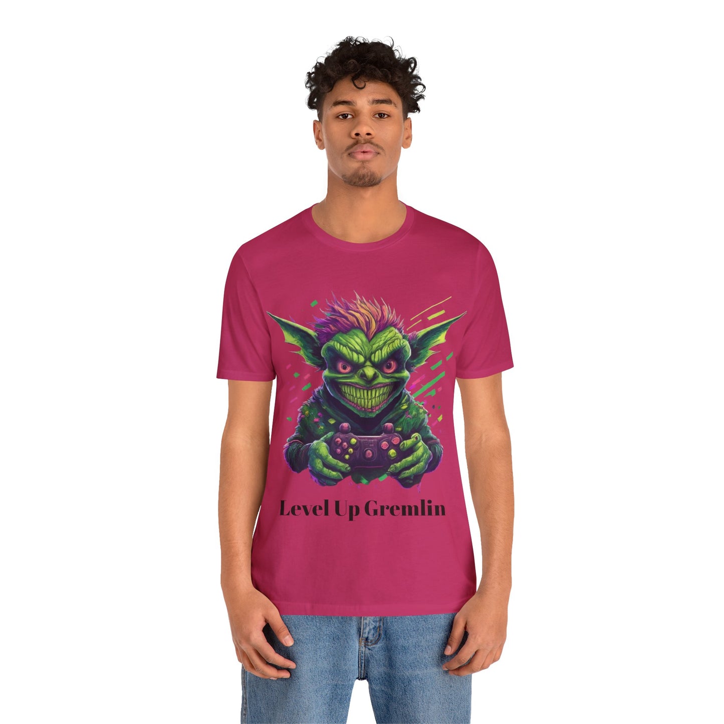 Level Up Gremlin - Unisex Jersey Short Sleeve Tee