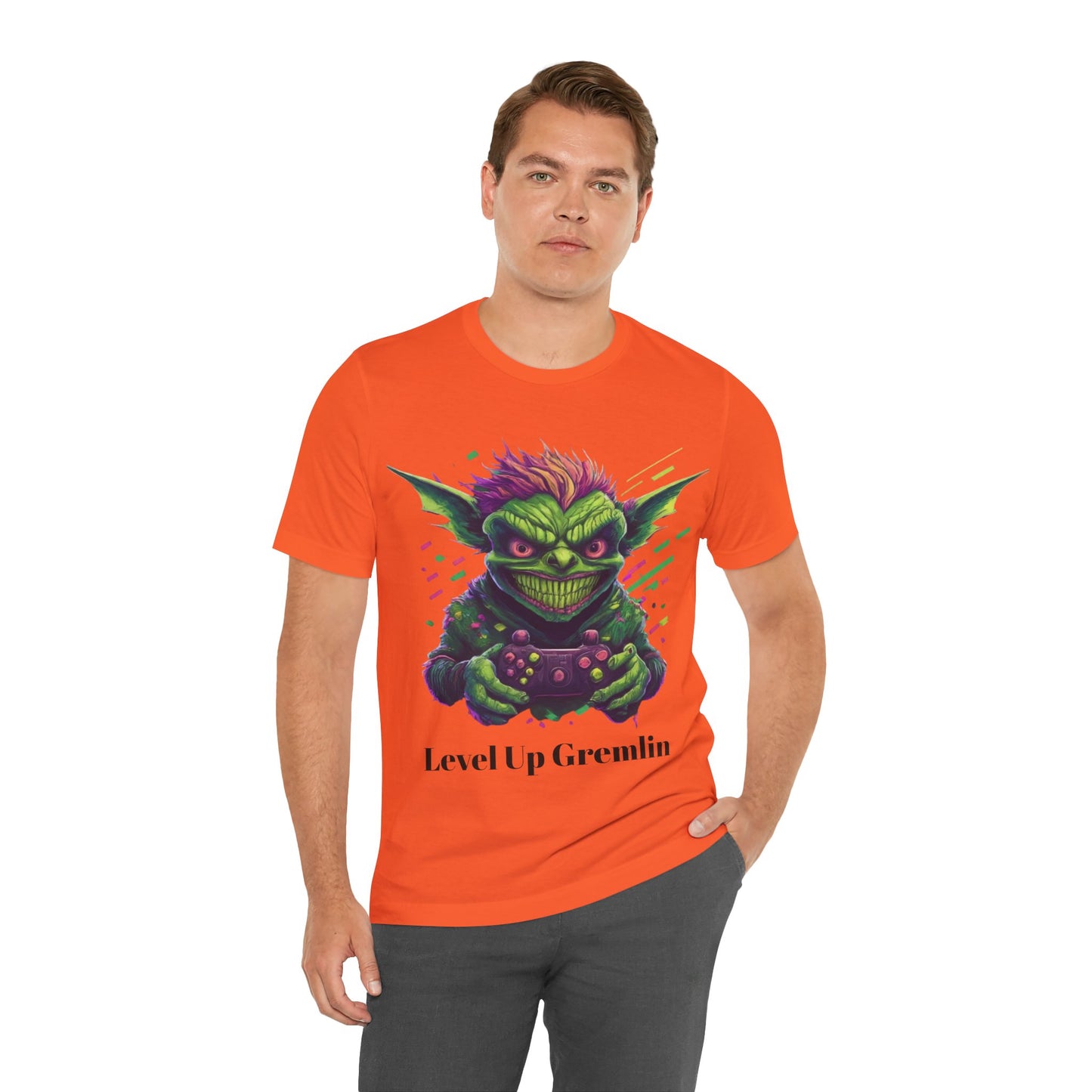 Level Up Gremlin - Unisex Jersey Short Sleeve Tee