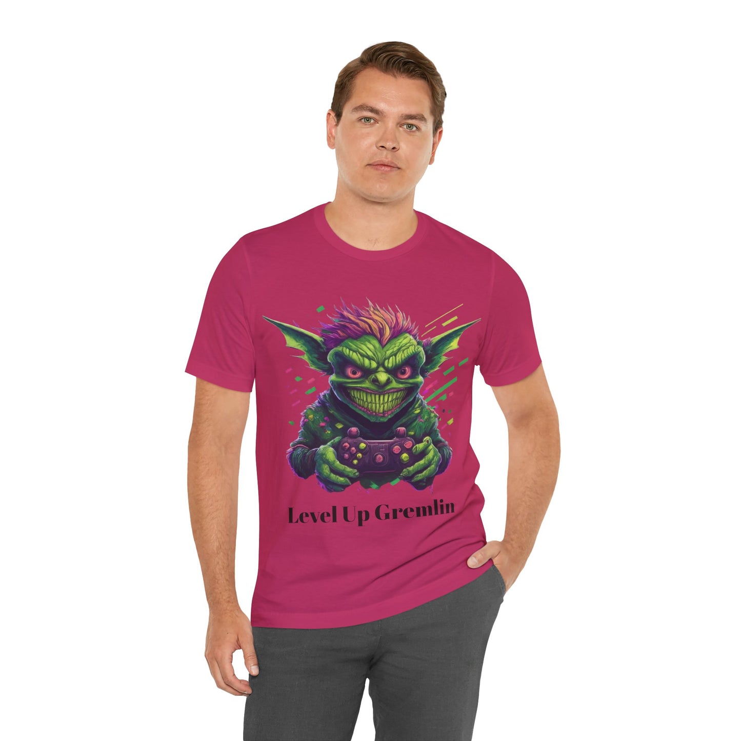Level Up Gremlin - Unisex Jersey Short Sleeve Tee