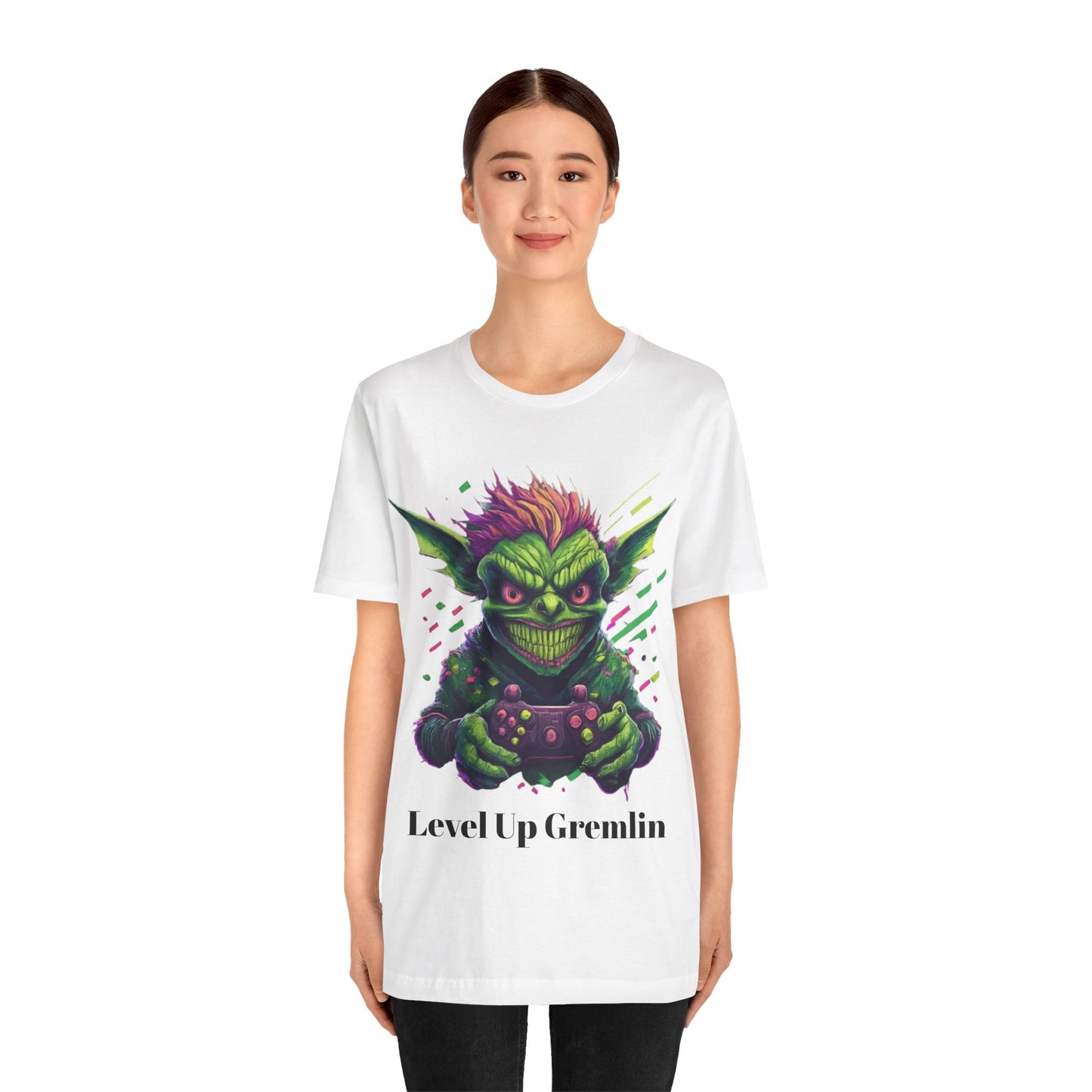 Level Up Gremlin - Unisex Jersey Short Sleeve Tee