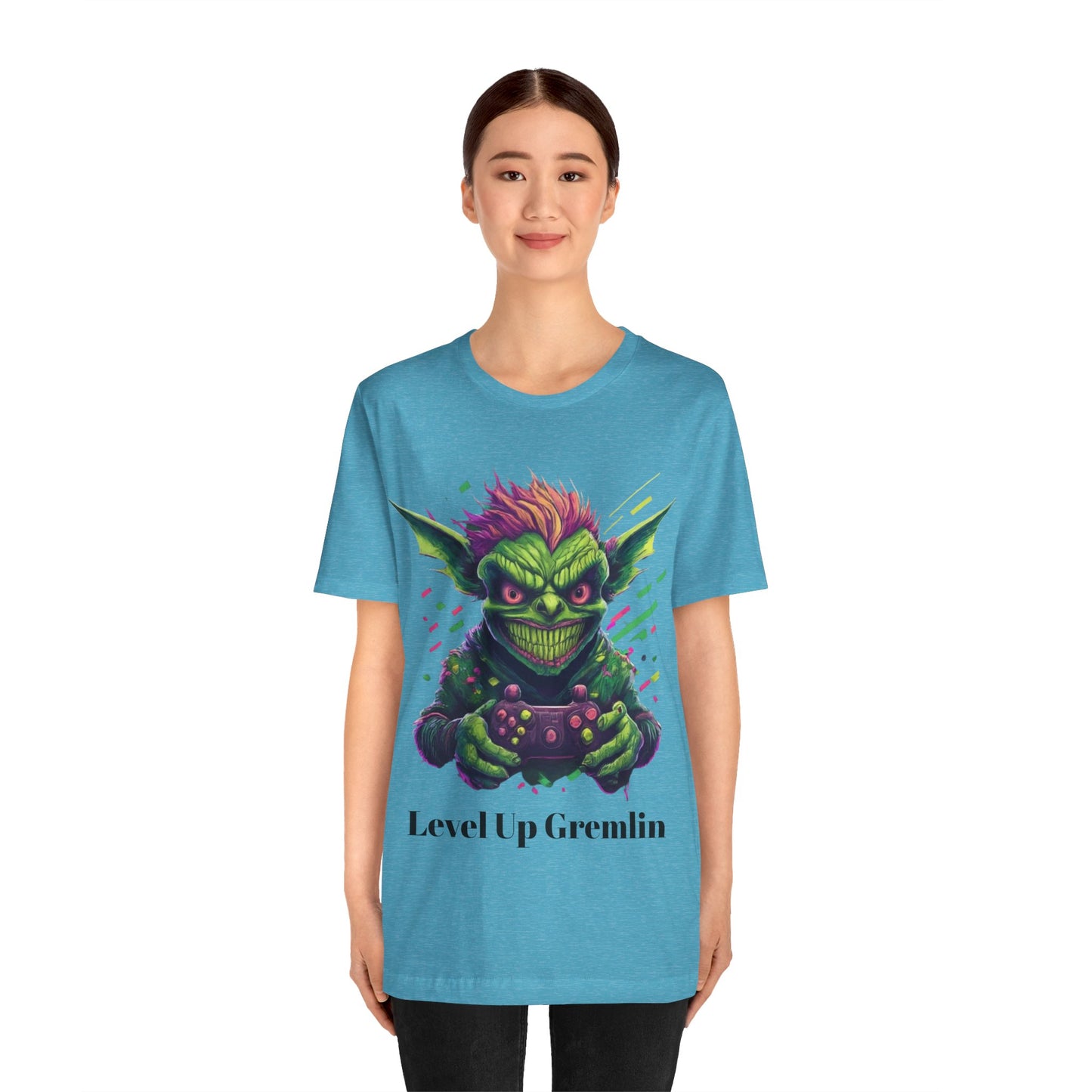 Level Up Gremlin - Unisex Jersey Short Sleeve Tee
