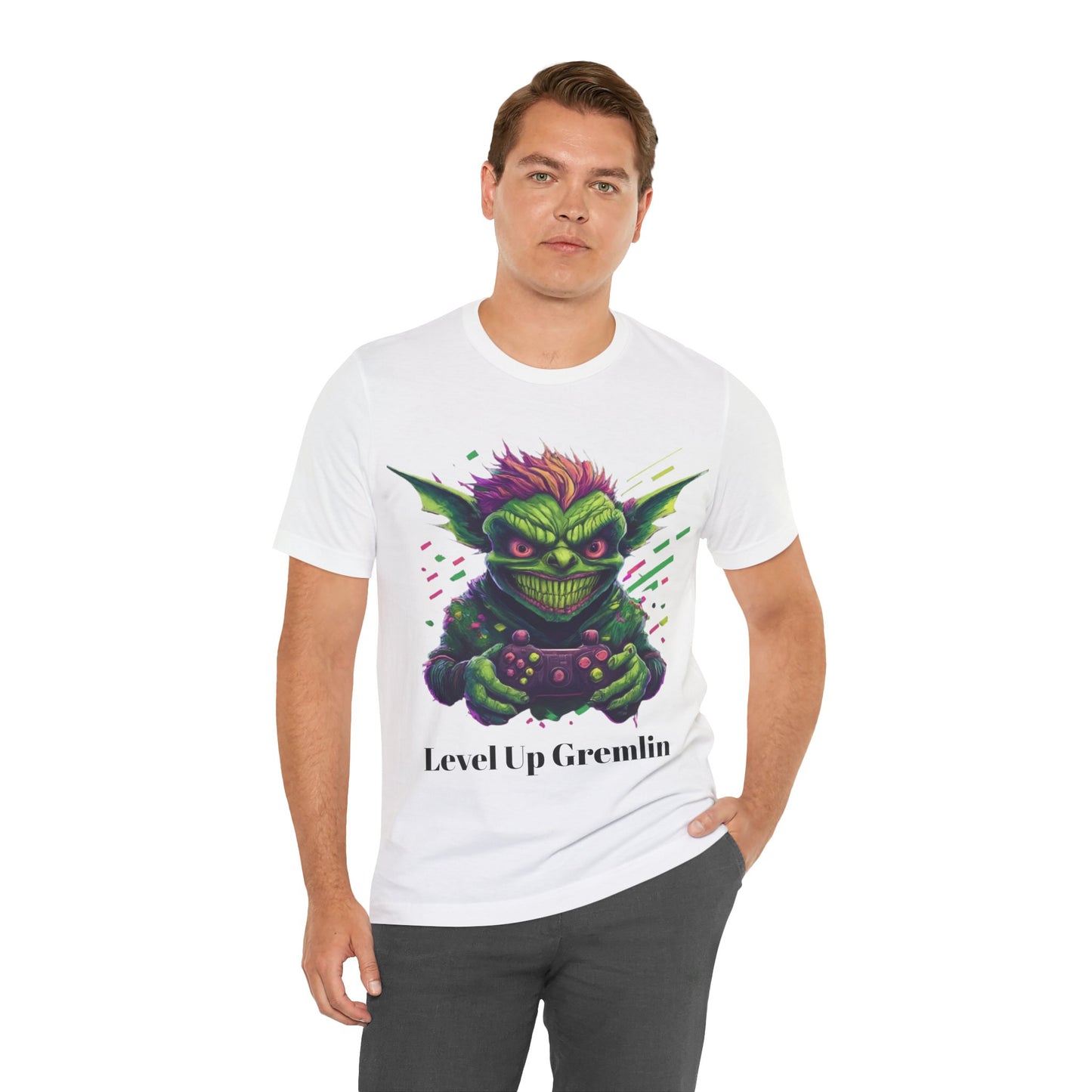 Level Up Gremlin - Unisex Jersey Short Sleeve Tee