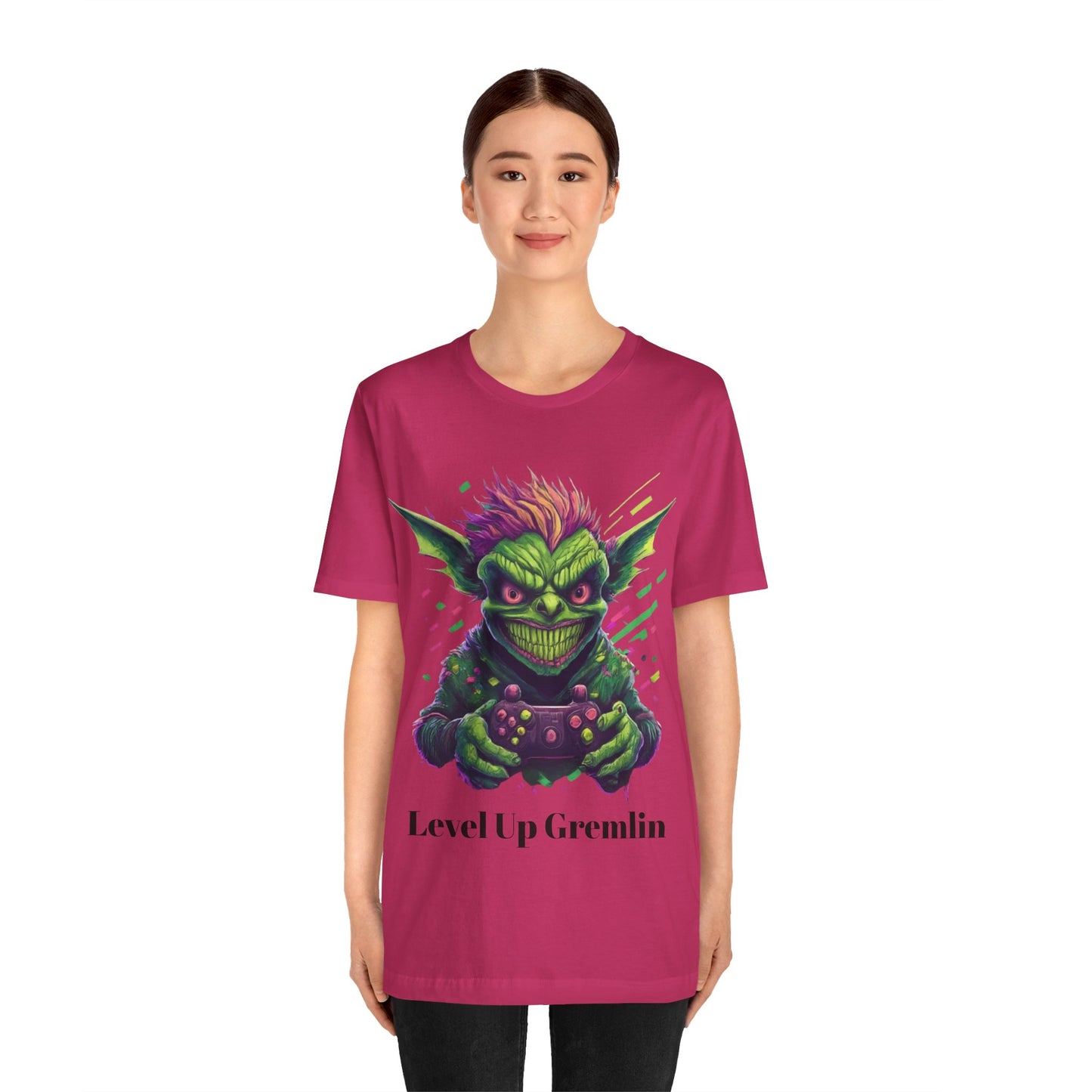 Level Up Gremlin - Unisex Jersey Short Sleeve Tee