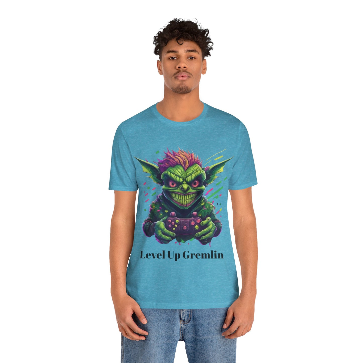 Level Up Gremlin - Unisex Jersey Short Sleeve Tee