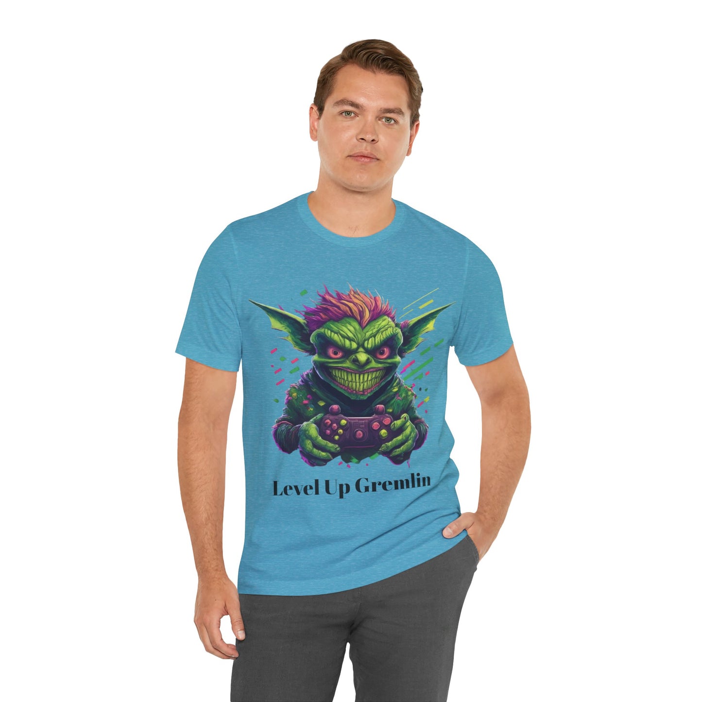 Level Up Gremlin - Unisex Jersey Short Sleeve Tee