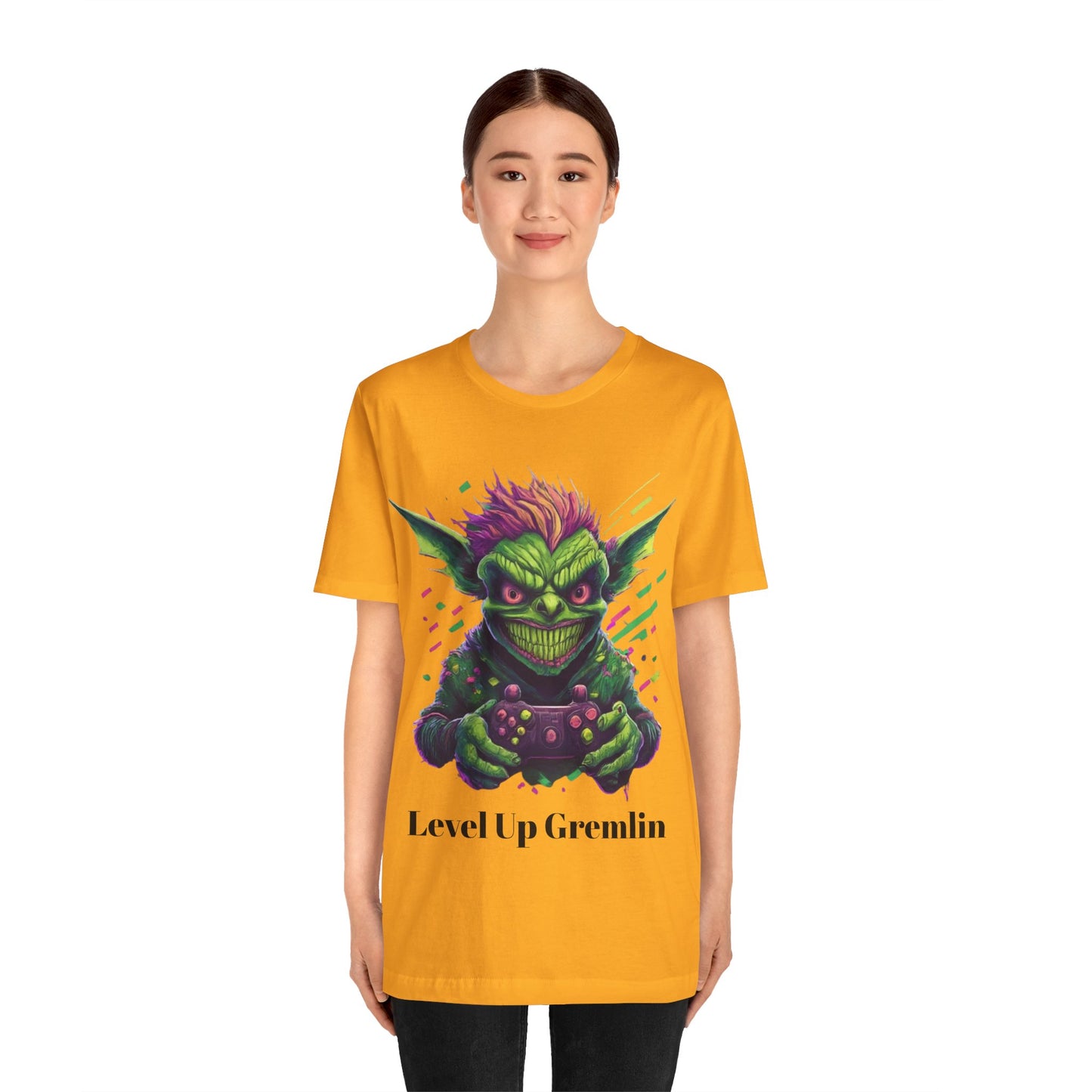 Level Up Gremlin - Unisex Jersey Short Sleeve Tee