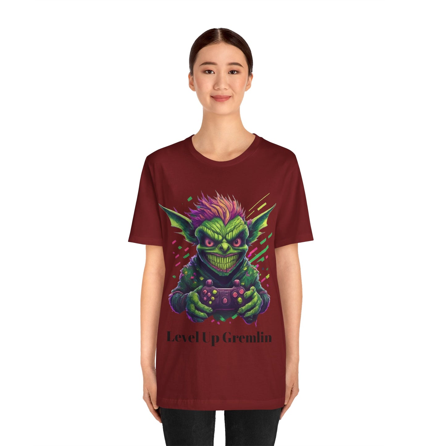 Level Up Gremlin - Unisex Jersey Short Sleeve Tee