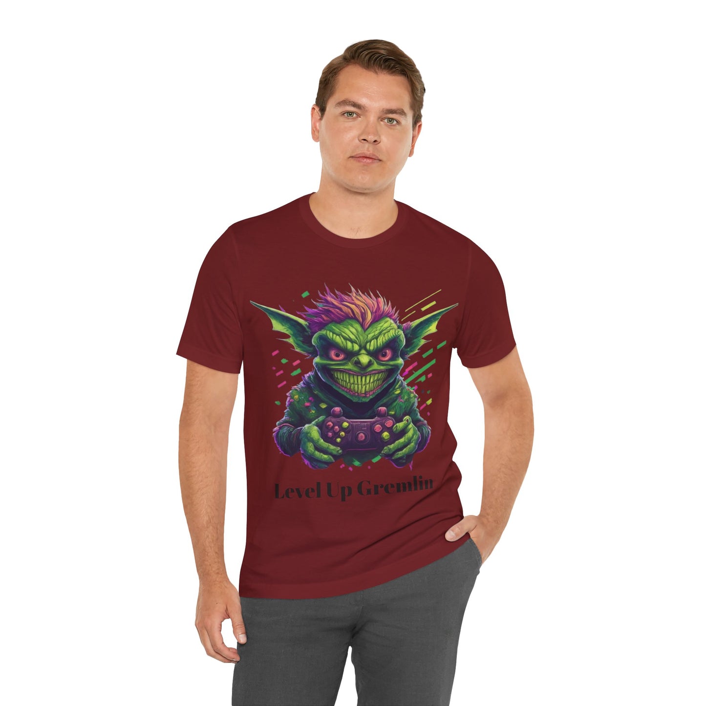 Level Up Gremlin - Unisex Jersey Short Sleeve Tee