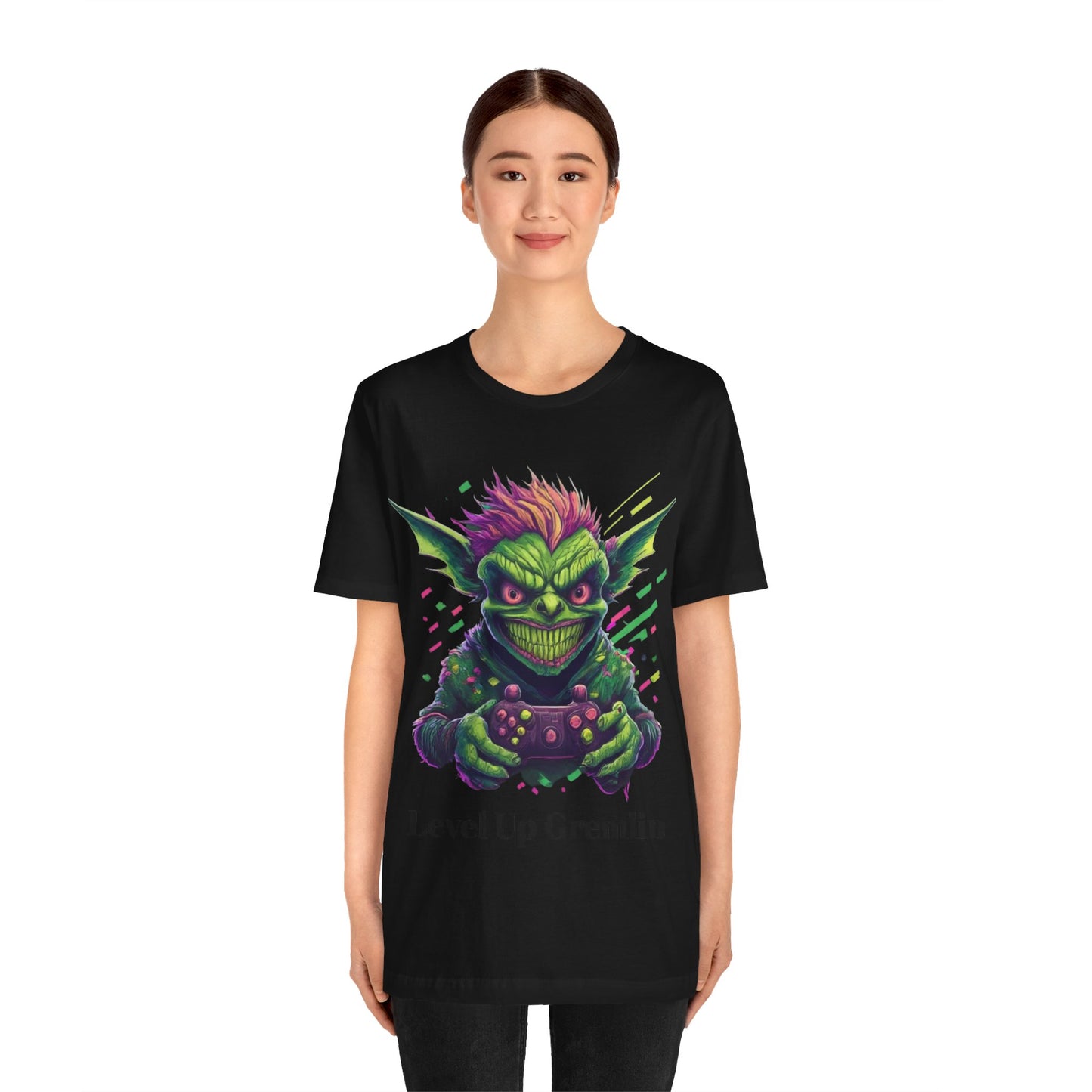Level Up Gremlin - Unisex Jersey Short Sleeve Tee