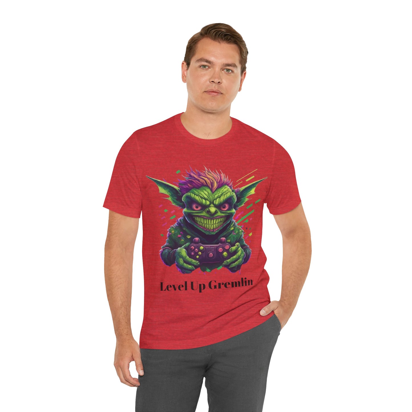 Level Up Gremlin - Unisex Jersey Short Sleeve Tee