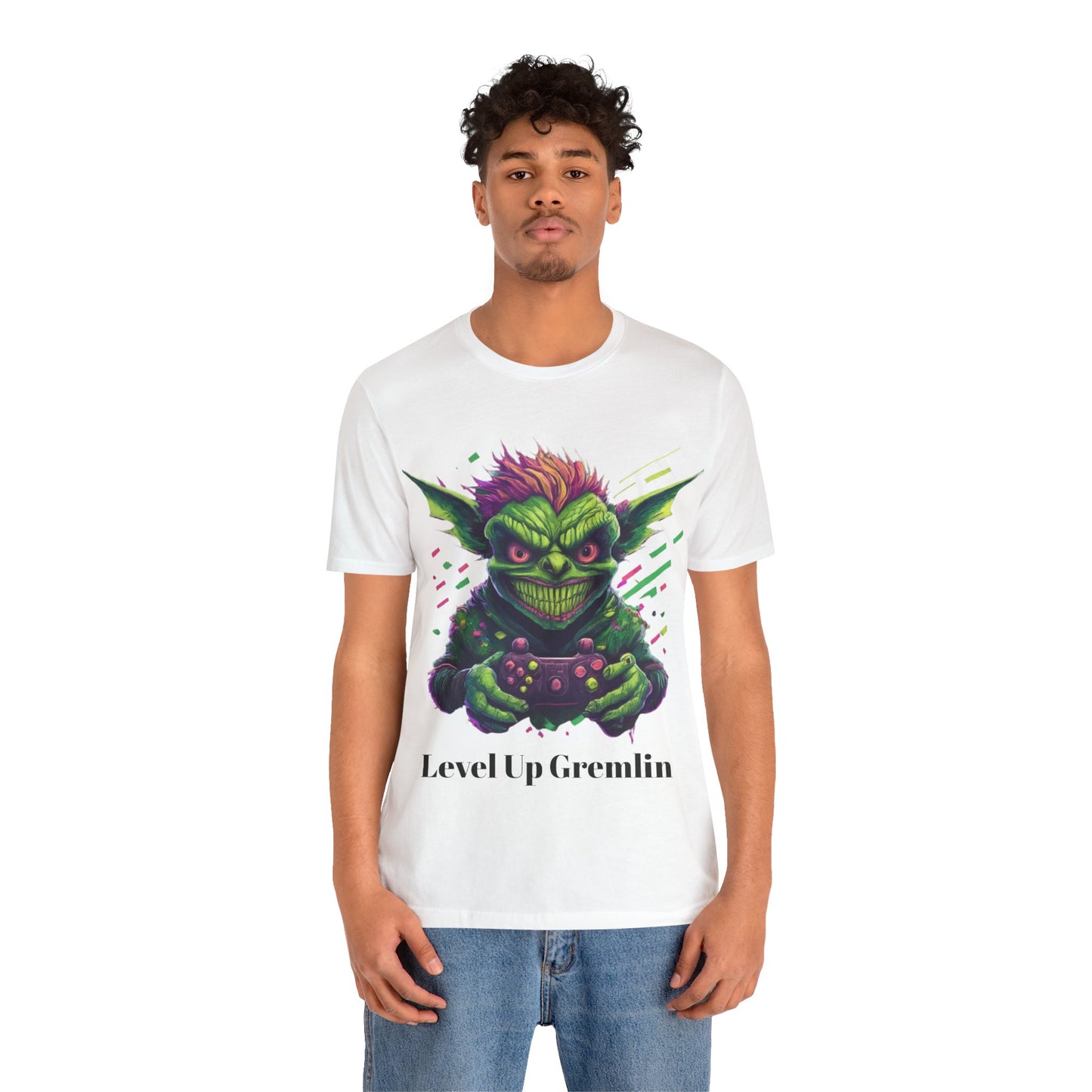 Level Up Gremlin - Unisex Jersey Short Sleeve Tee
