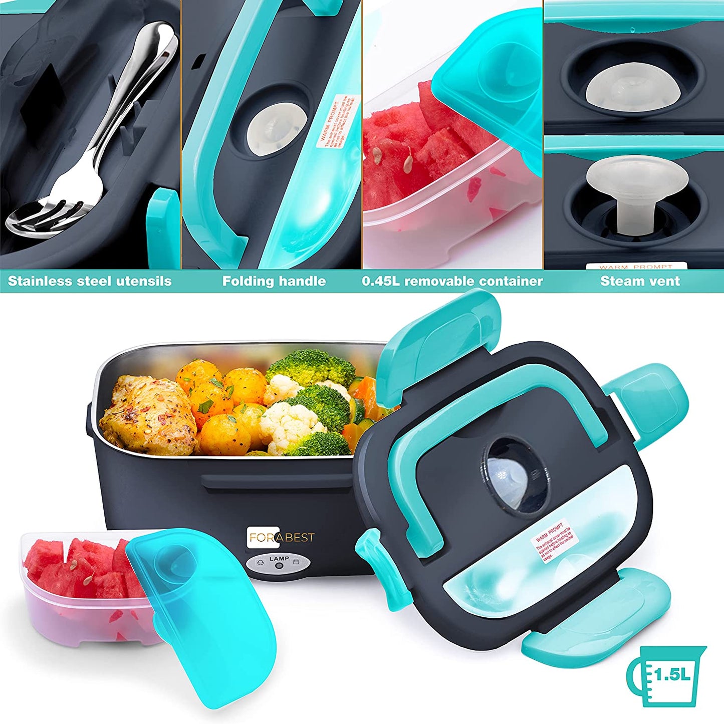 FORABEST Electric Lunch Box