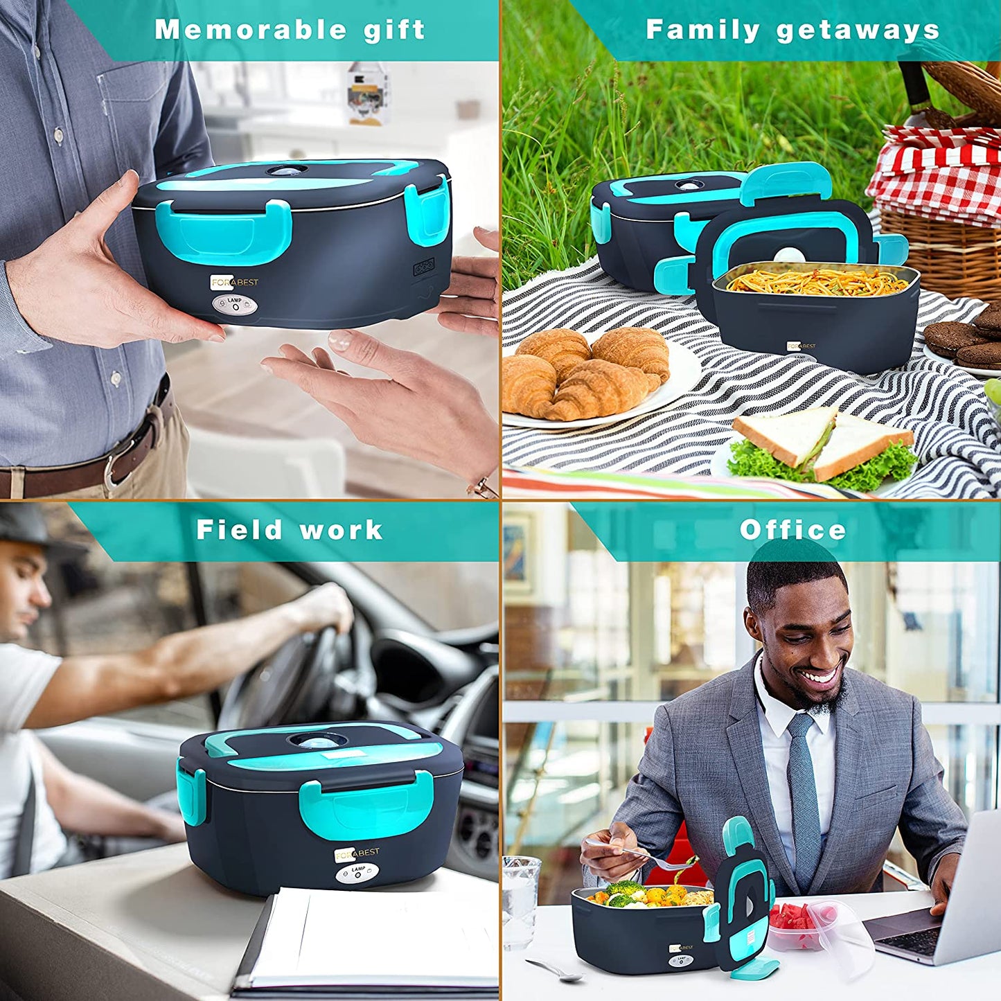 FORABEST Electric Lunch Box