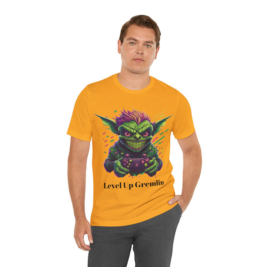 Level Up Gremlin - Unisex Jersey Short Sleeve Tee