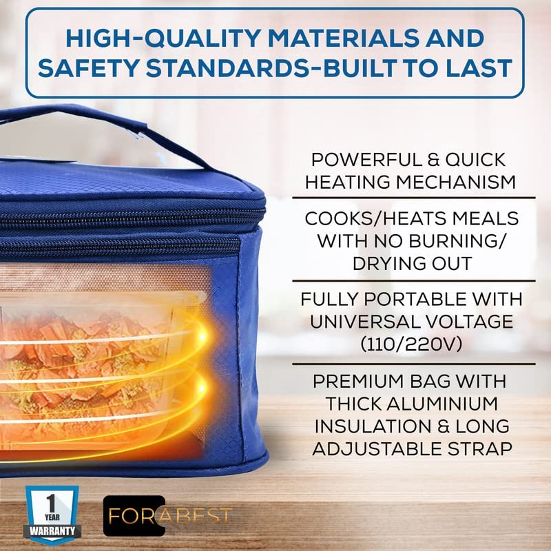 FORABEST Portable Microwave Food Warmer - 12V, 24V, 110V/220V Fast Heating  Portable Food Warmer Lunch Box, Personal Portable Oven Electric Lunch Box  for Car, Truck, Travel, Camping, Work - Yahoo Shopping