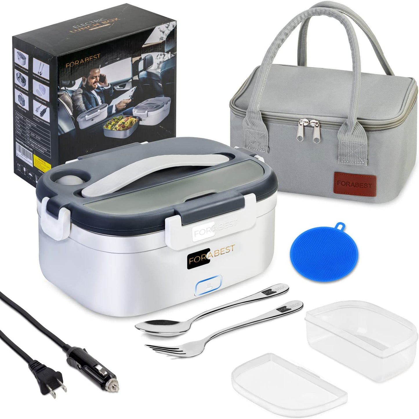 1.8L Self Heated Lunch Box and Food Warmer 2 in1 US Plug - 12/24/110V Hot  Bento