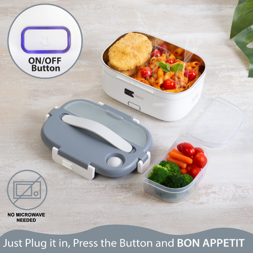 Hot Bento Self-heating Lunch Box, Purple